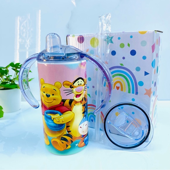 Winnie the Pooh Tumbler, Pooh Bear, Baby Sippy Cup, Winnie Pooh Birthday - Picture 1 of 8